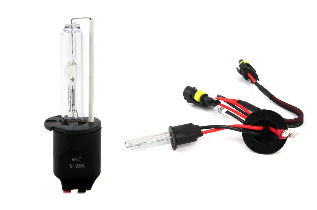 HID Xenonlampe Żarnik H3 6000K AMIO Hochwertiger Ersatz für Halogenlampe