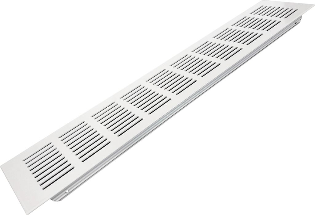Lüftungsgitter LG-4008 W Stegblech Weiss PVD 400 x 80mm Zuluft Abluft Türgitter