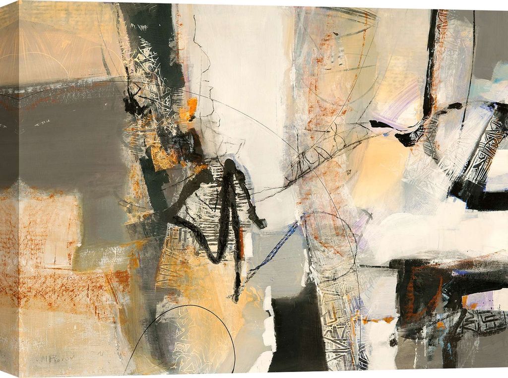 Kunstdruck auf Leinwand, moderner abstrakter Stil - Maurizio Piovan, Im Bau - 120x90 cm