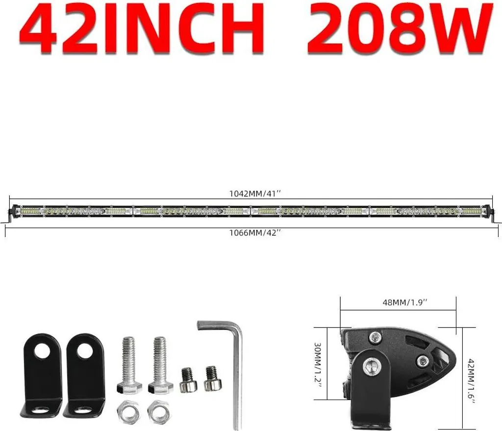 Barre d'éclairage de travail LED 40 pouces IP68 Faisceau Mixte 101cm - 2