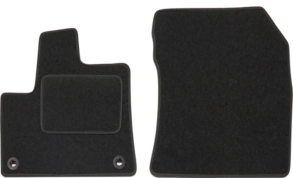 J&J AUTOMOTIVE | Velours Fußmatten mit Logo Autotepiche Passend Für Fiat Doblo Ab 2022, 2tlg, Genaue Passform, Rutschfeste Untregrund, Verstärkt...