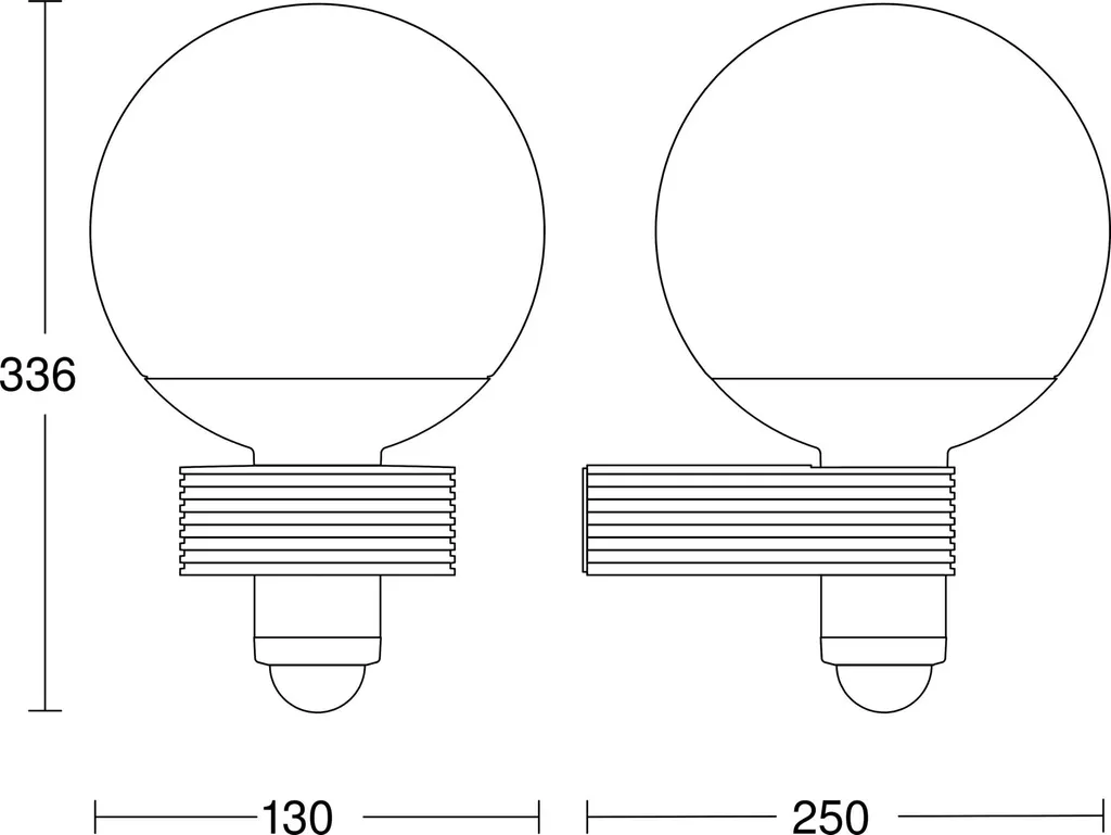 Applique Steinel L 400 S avec capteur 360° et verre soufflé noir - 7