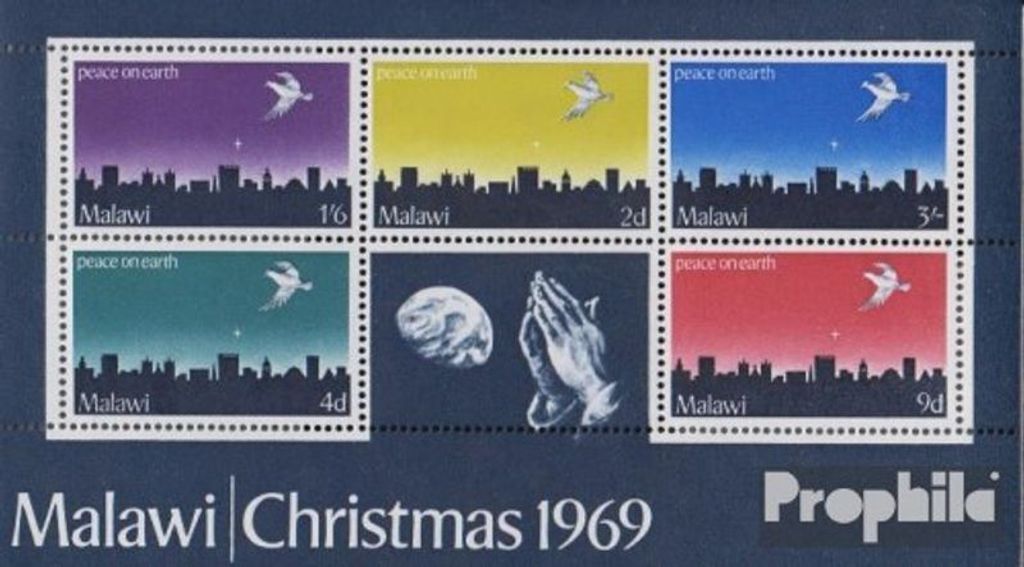 Briefmarken Malawi 1969 Mi Block16 (kompl.Ausg.) postfrisch Weihnachten