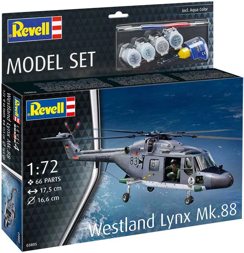 Maquette Revell Westland Lynx Mk.88 1:72 Model Set avec Peintures