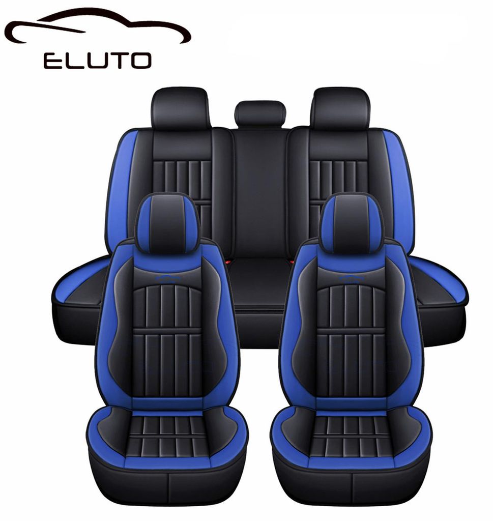 11-teiliges Auto Sitzbezüge Komplettset Universal Blau, Produktbild 