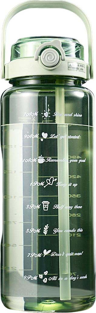 Sport-Wasserflasche mit Deckel, auslaufsicher, weite Öffnung, BPA-frei, Wasserbecher, 1,5 l/2 l, großes Fassungsvermögen, wiederverwendbarer Tri...