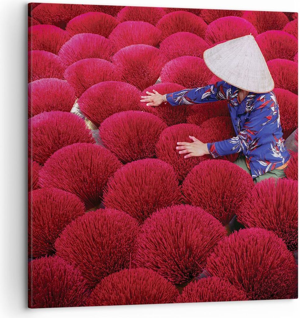 Bild auf Leinwand - Leinwandbild - Einteilig - Trocknen Weihrauch Vietnam - 50x50cm - Wand Bild - Wanddeko - Wandbilder - Leinwanddruck - Bilder - ...