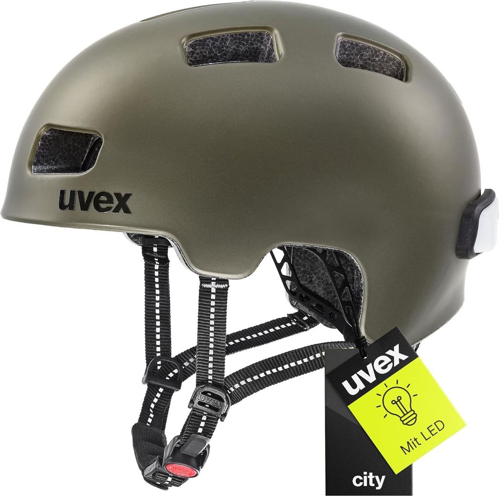 Uvex Unisex-Adult City 4 Fahrradhelm, Green Smoke Matt, 58-61 cm