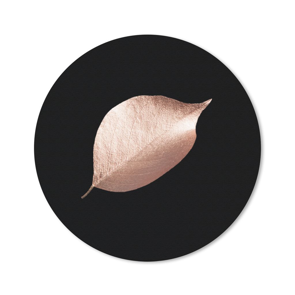 MuchoWow Mauspad Mousepad Gold - Rosa - Blatt 20x20 cm - Mousepads - Maus Mat - Pad - Mausunterlage - Schreibtischmatte