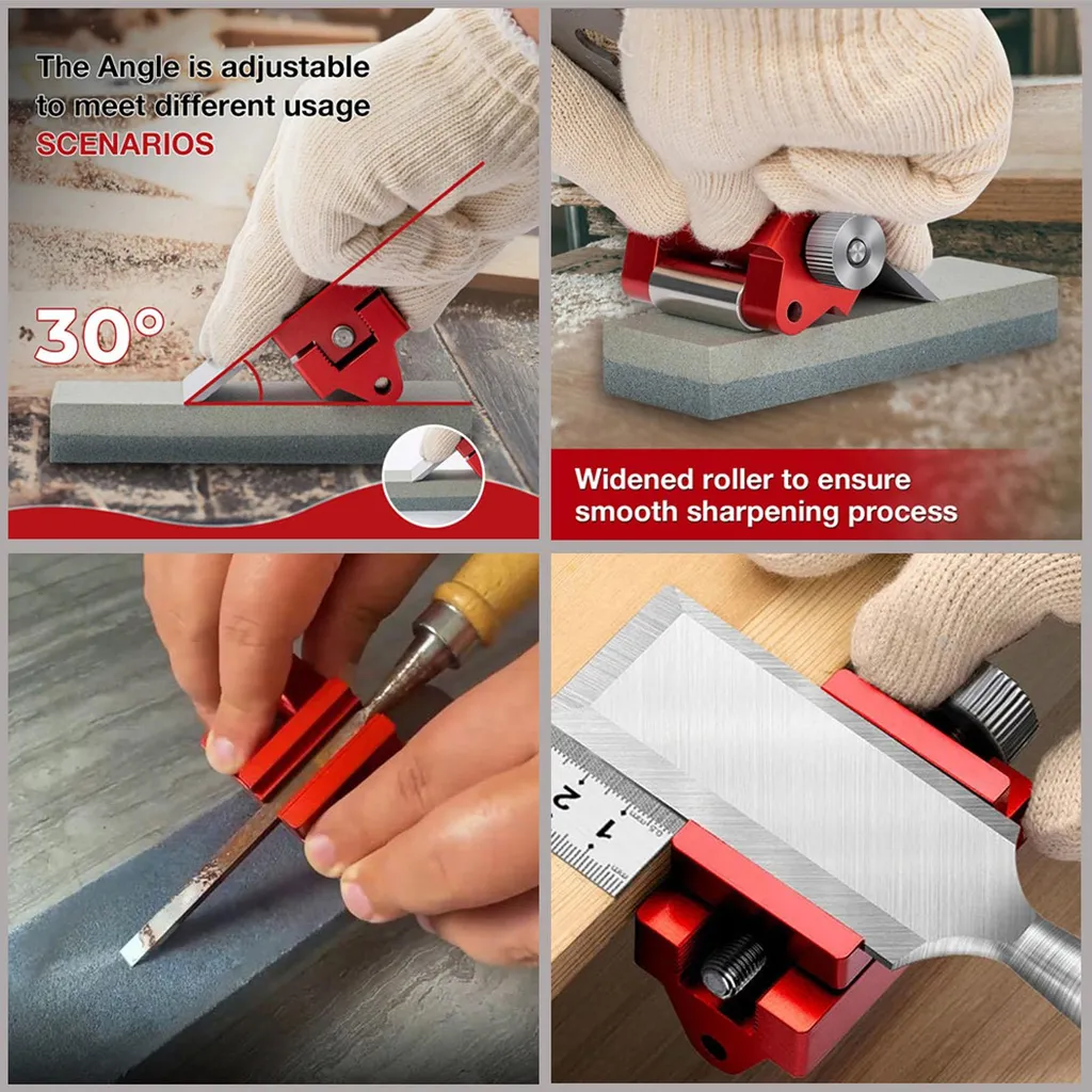 Aiguiseur à angle fixe pour ciseaux à bois, support de meule en acier - 20