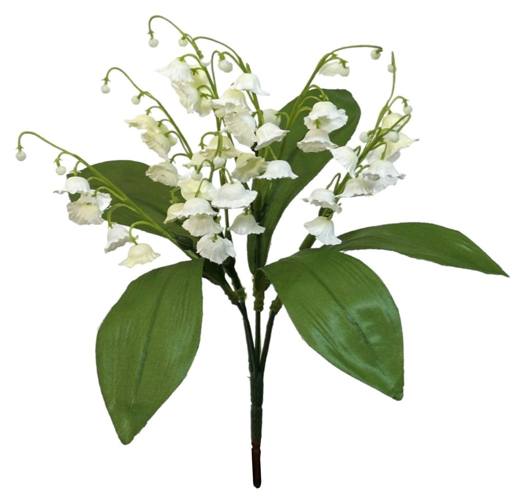 Künstlicher Maiglöckchenbusch ca. 20cm. creme-Weiß