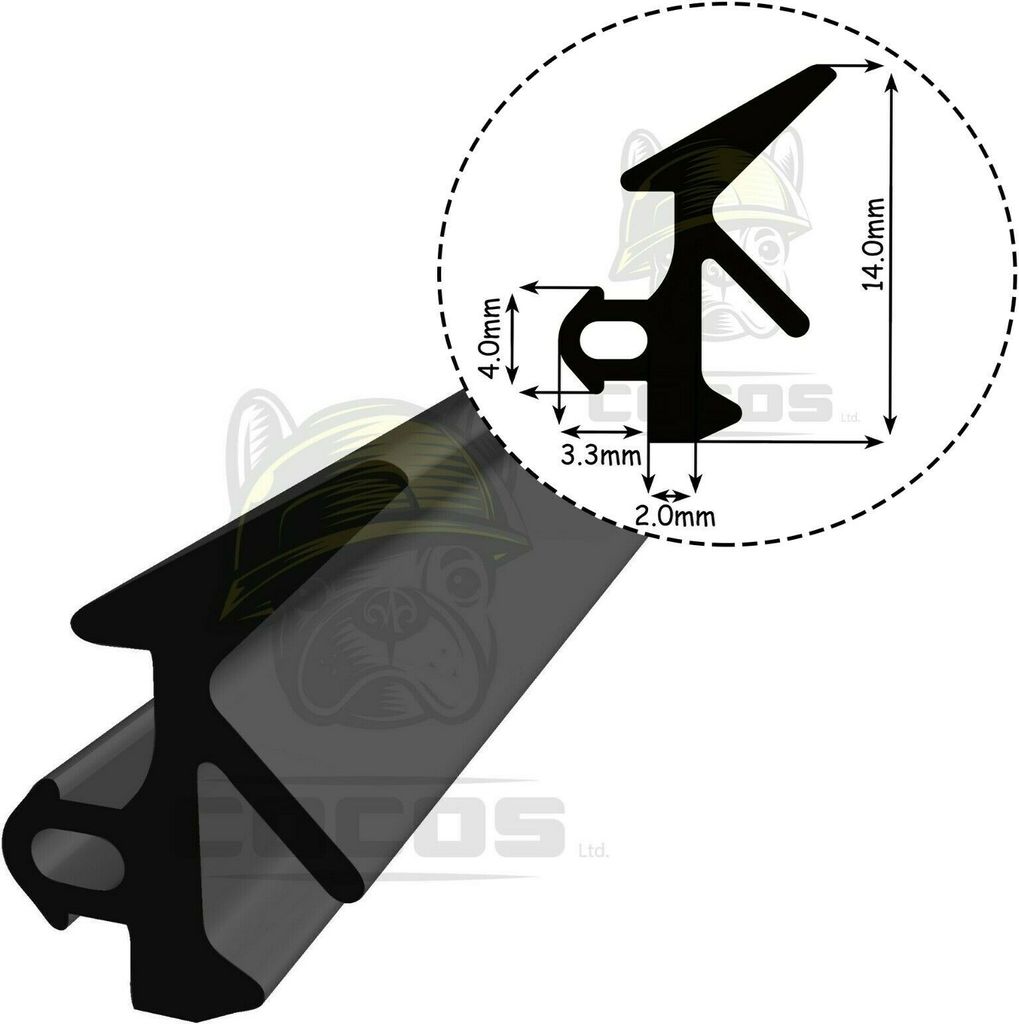 Fensterdichtung Gummidichtung Dichtungsprofil WS002 30m Schwarz für Fenster und Türen