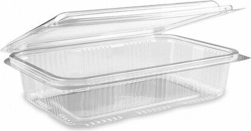 50x Rechteckschale Aufbewahrungsbox klar mit Deckel 1000 ml PET