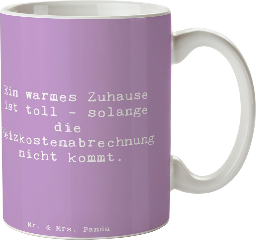 Mr. & Mrs. Panda haferl Spruch Geborgenheit im Zuhause - Lavendeltraum - Geschenk, Liebe, Trinkbecher, Wohnraum, Zitat, schöne tasse, Accessoires,...