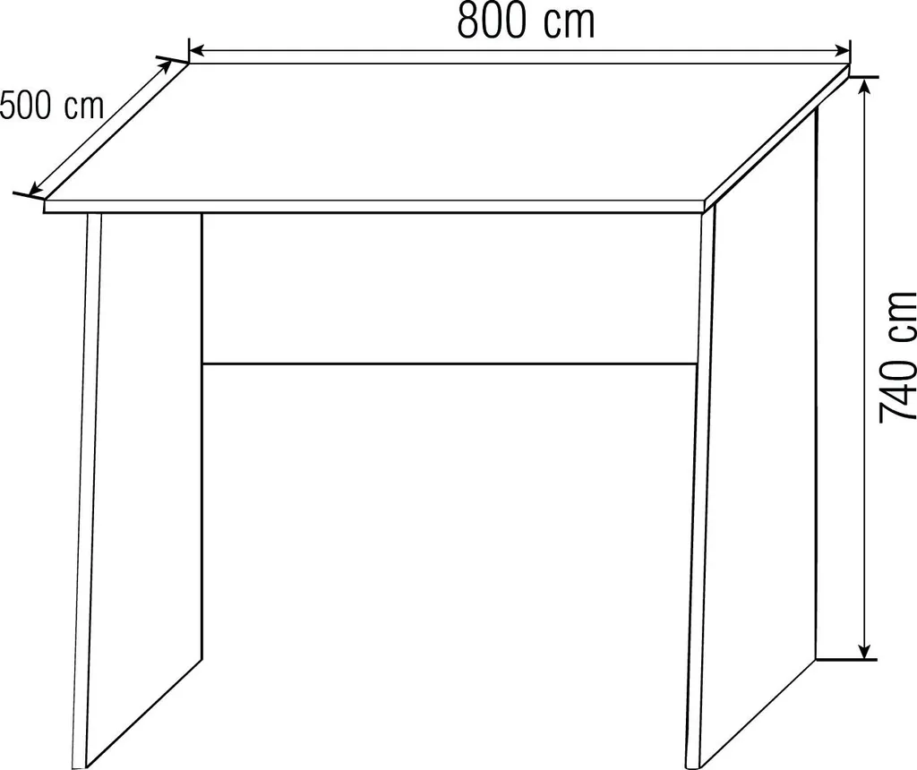 Petit Bureau 80 cm Masola Mini - Table Informatique Idéale pour Studios - 5