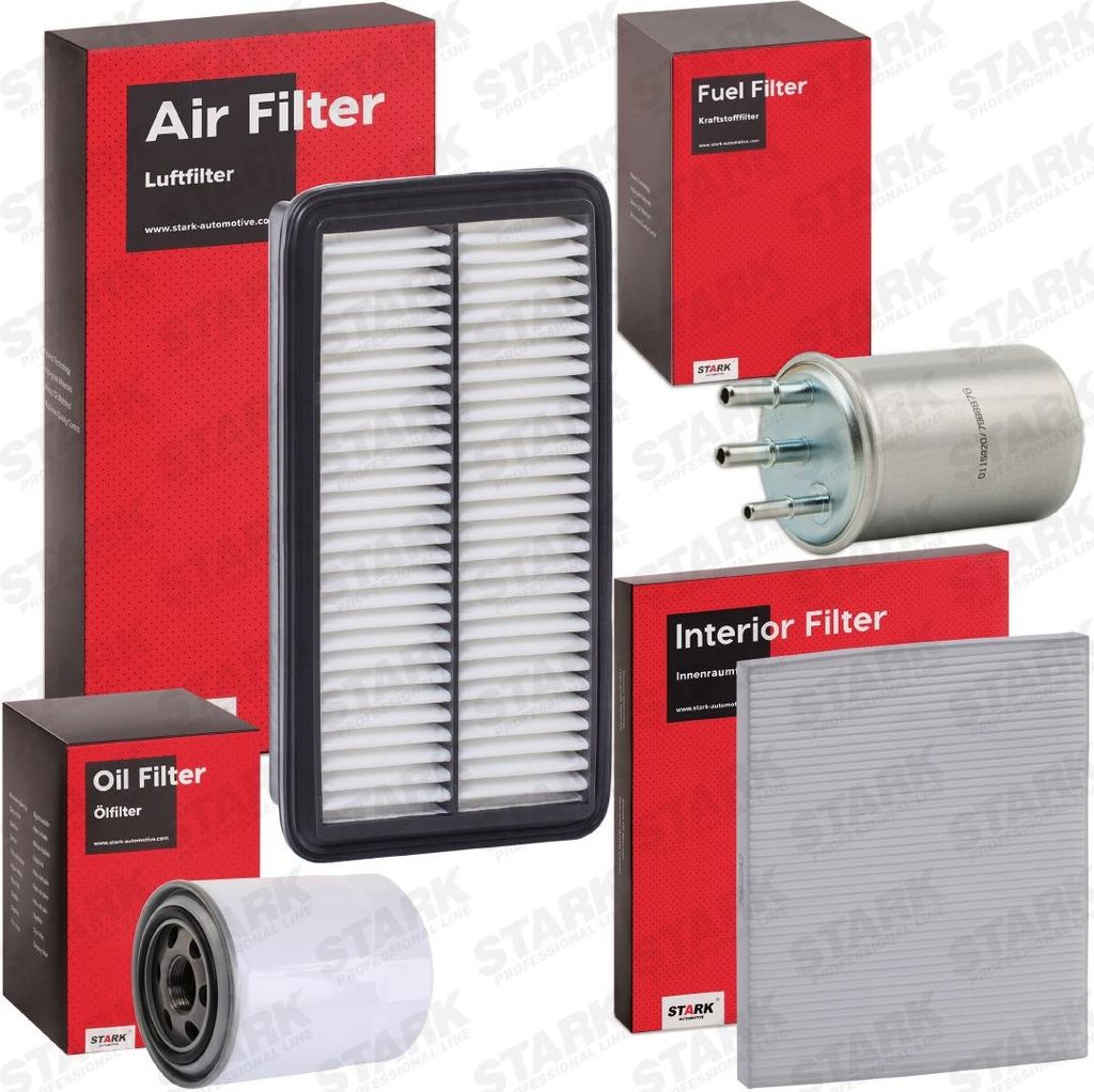 STARK Filterset Inspektionspaket Filtersatz für AUDI A6 Avant (4B5, C5) für SEAT Leon Schrägheck (1P1) für KIA CARNIVAL / GRAND CARNIVAL III (VQ)