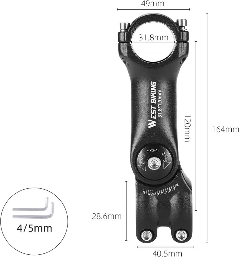 INF Riser Manubrio Regolabile in Lega di Alluminio 120mm Immagine del prodotto 