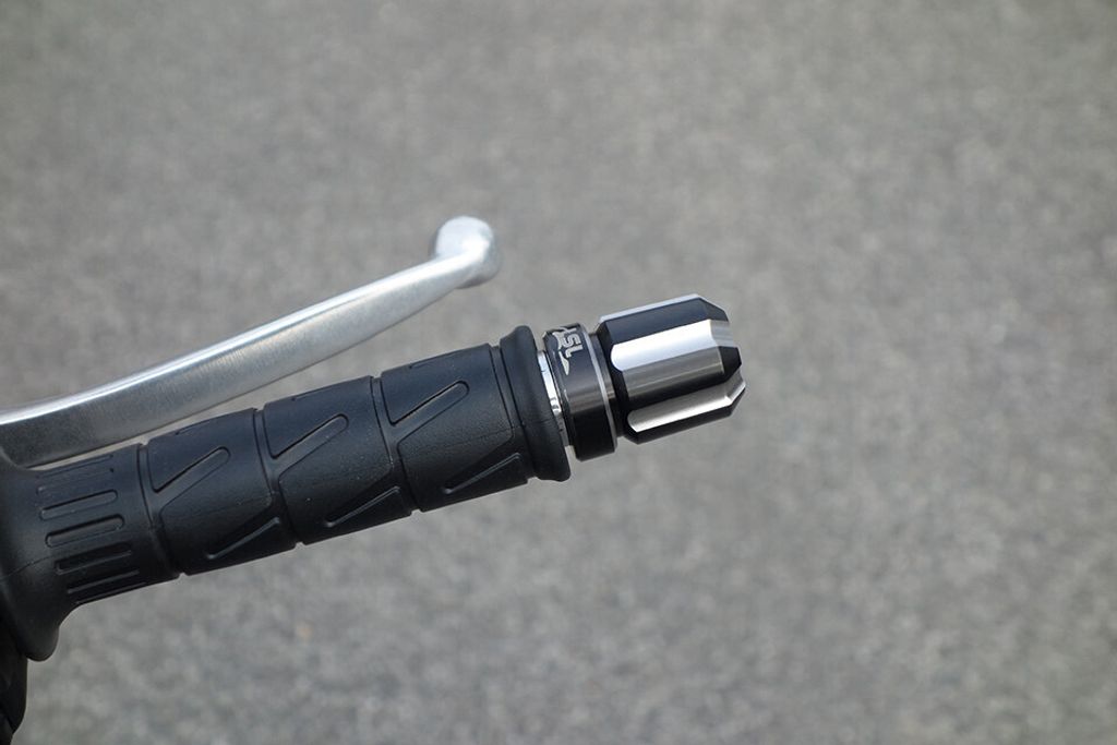 LSL Lenkergewichte Alu, zweifarbig, schwarz - silber, mit Logo, Ø14 & 18mm