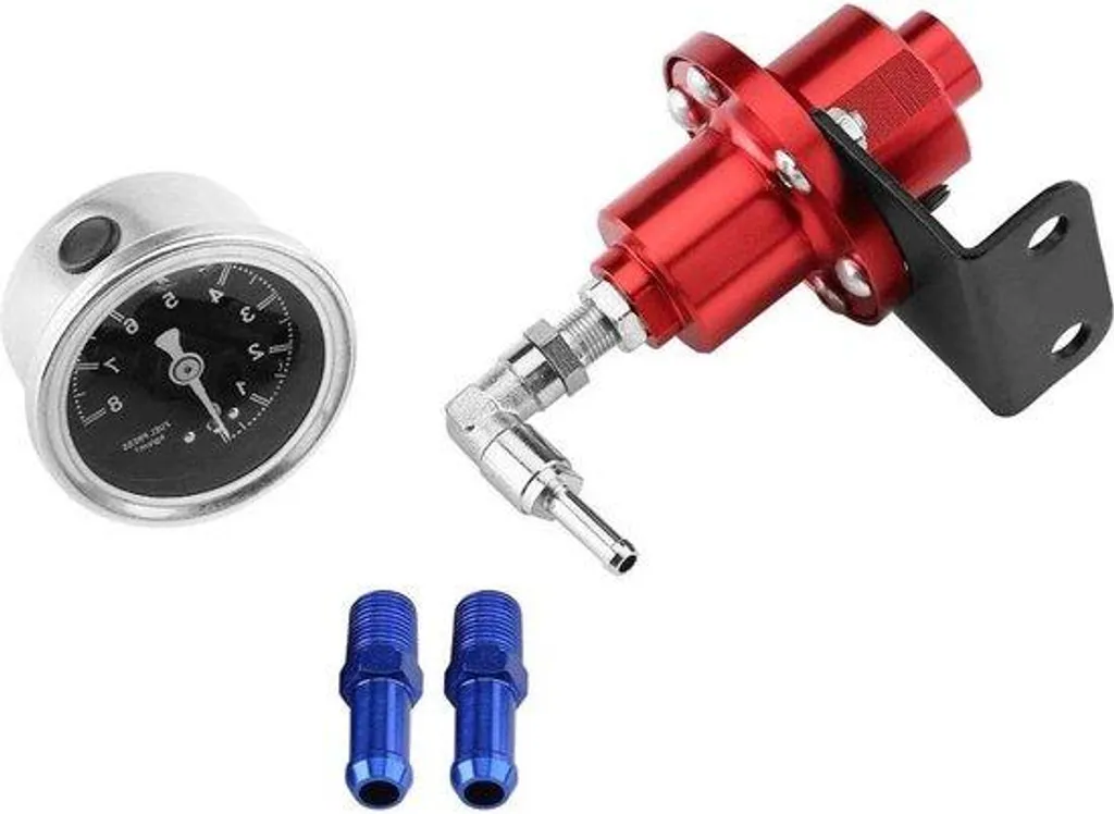 Régulateur FPR ajustable universel avec kit d'adaptation en métal rouge
