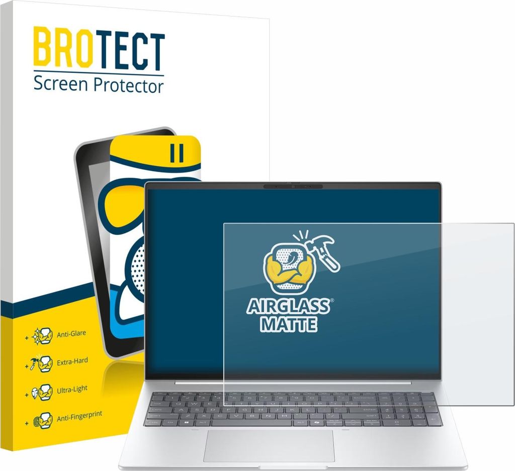 BROTECT Entspiegelungs Schutzglas für HP EliteBook 8 G1i 16" Schutzfolie Panzer Folie Glas Display Schutz matt