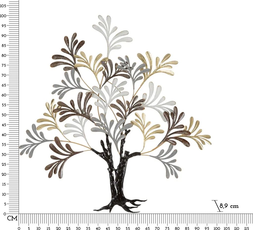 Décoration Murale Métal 98cm : Solution Design pour Murs Nus Gris