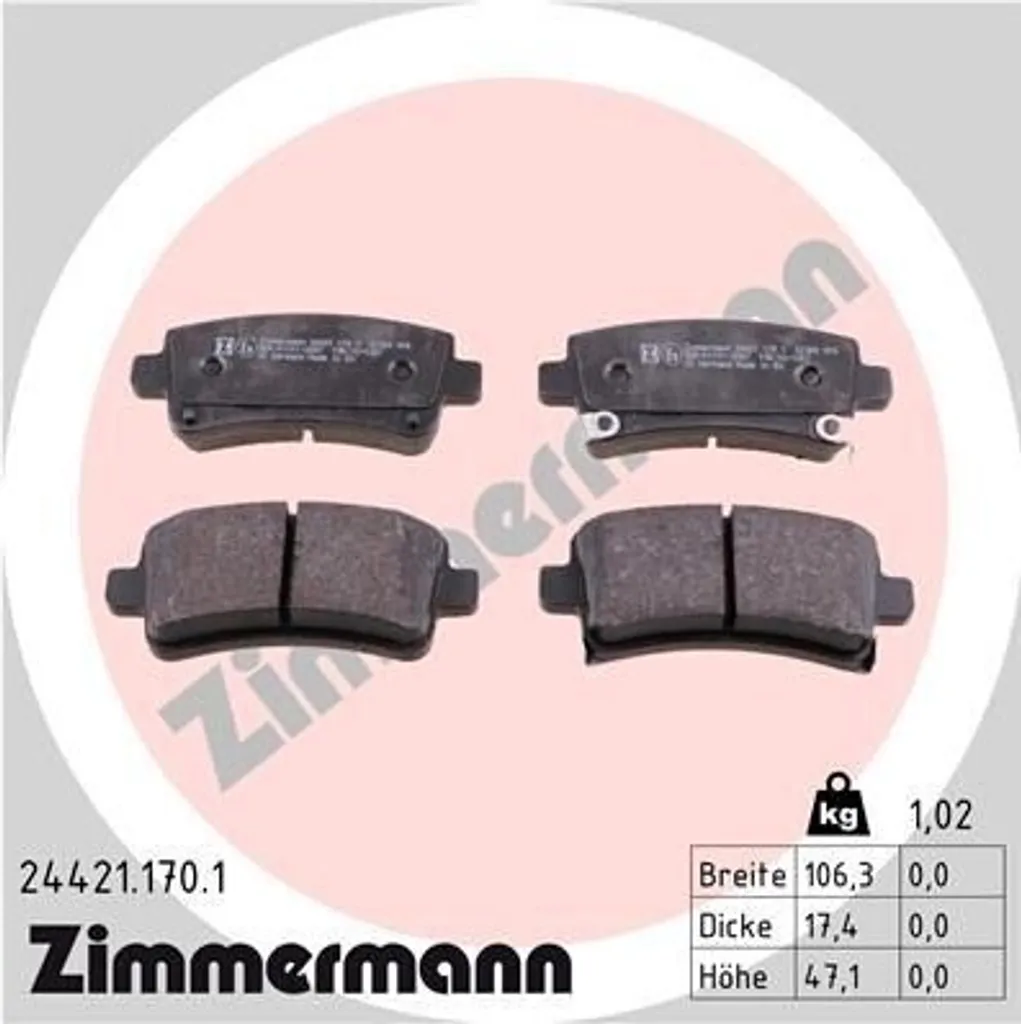Plaquettes de frein de rechange pour Opel Insignia A série 24421