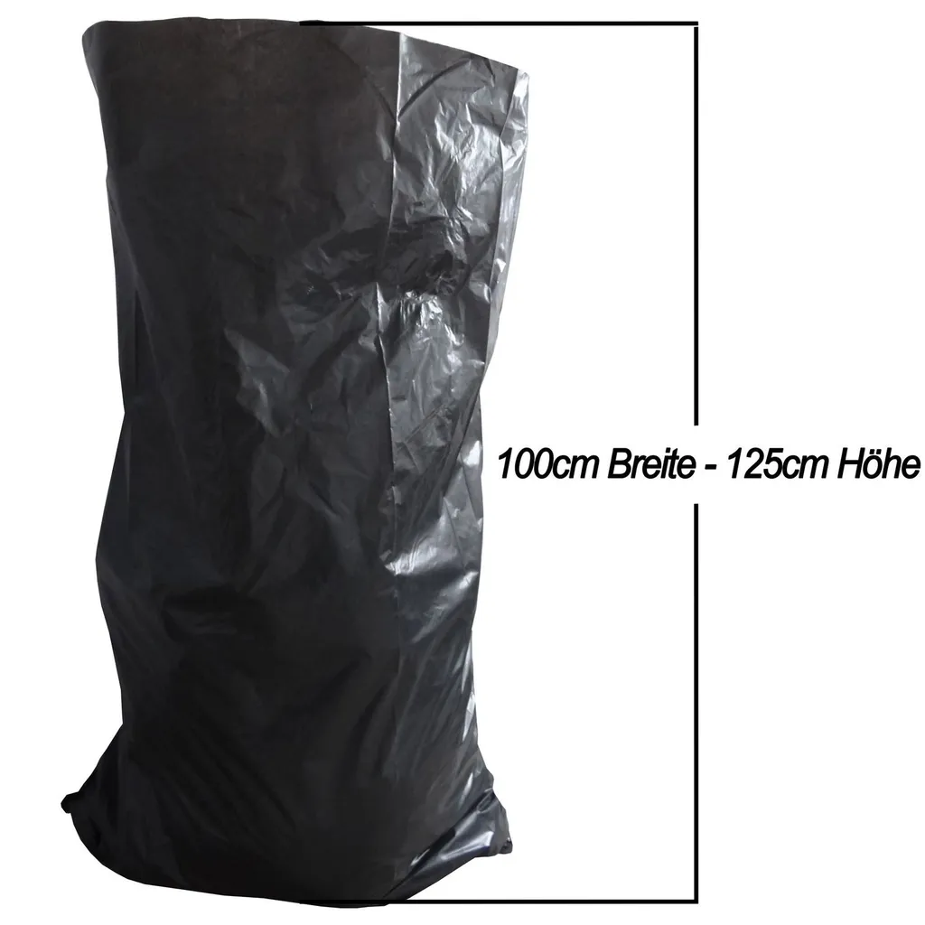 Sac poubelle extra fort 240l noir 100x125cm en lot de 10 rouleaux de 10 - 7