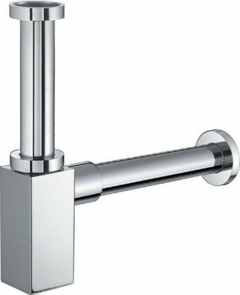 Waschtisch-Siphon 5/4", Durchmesser 32mm, eckig, Chrom