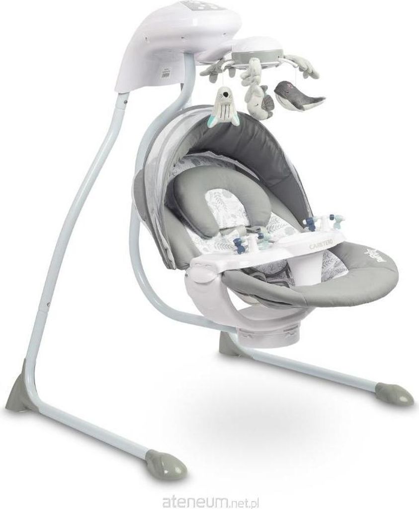 A baby swing set on a white background.