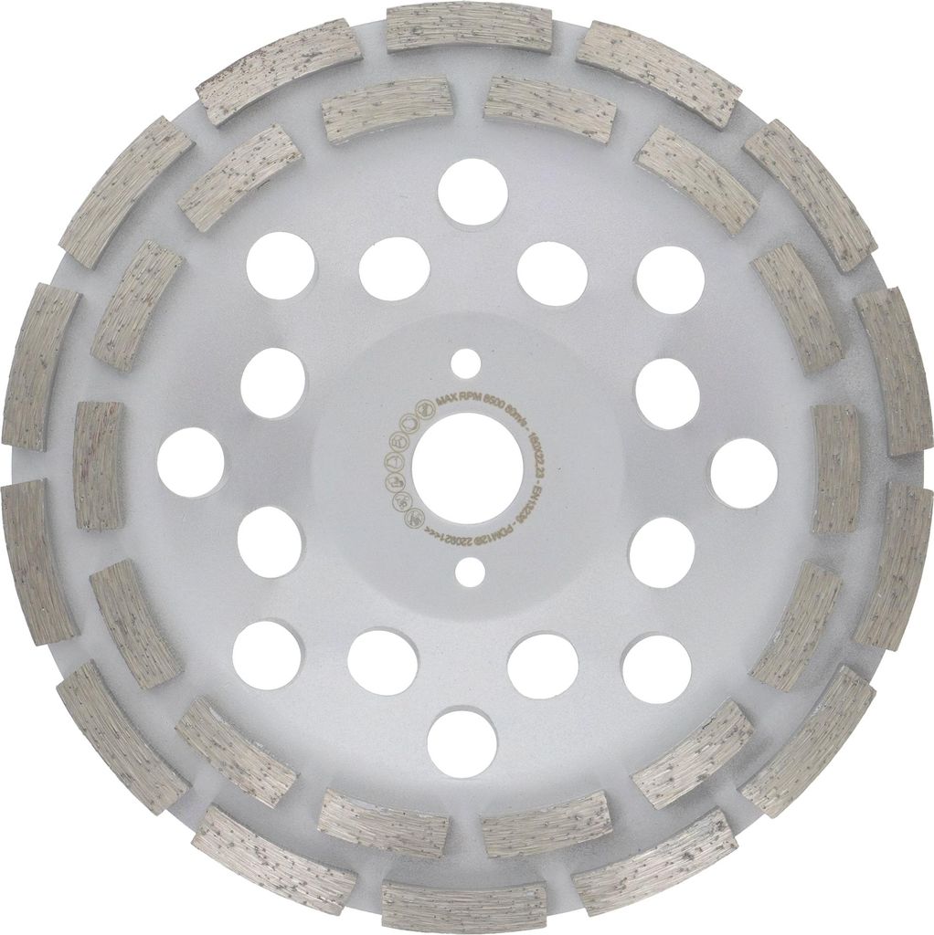 PRODIAMANT Diamantschleiftopf 180mm Beton, universal doppelreihig