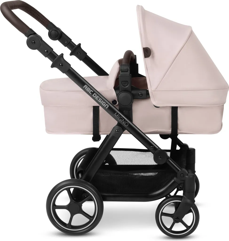 Poussette de poupée modulable ABC Design Migno Berry avec guidon réglable