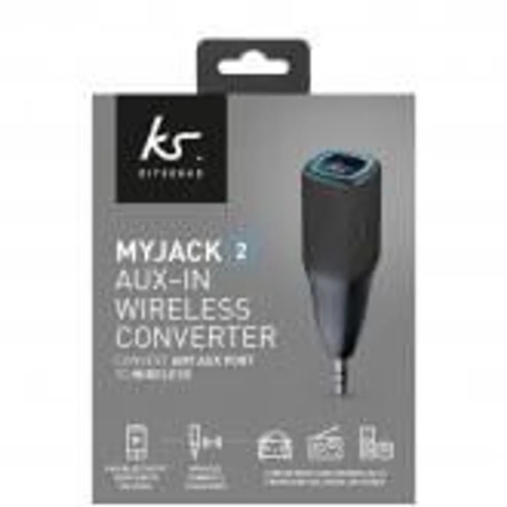 Adaptateur Bluetooth pour Autoradio Auxiliaire KitSound MyJack2 Noir