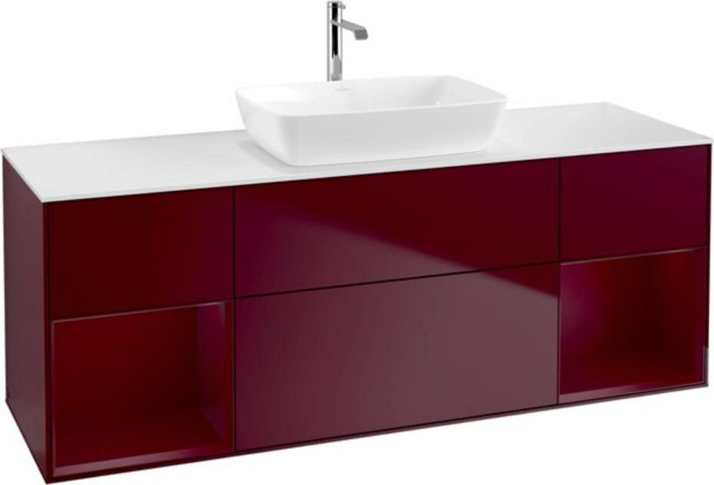 V&B Waschtischunterschrank Wandbeleuchtung Finion 160cm, Pl wh. m, Reg Peo m Lac, Peo m