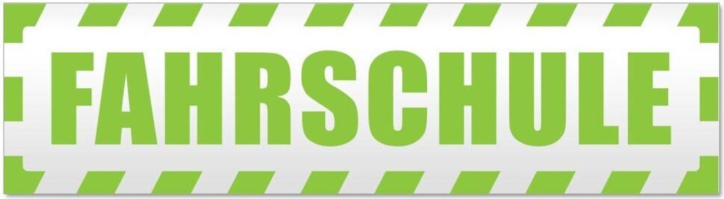Kiwistar Fahrschule gestreift Magnetschild Schild magnetisch - 30cm Lindgrün - Magnetfolie für Auto PKW Kfz