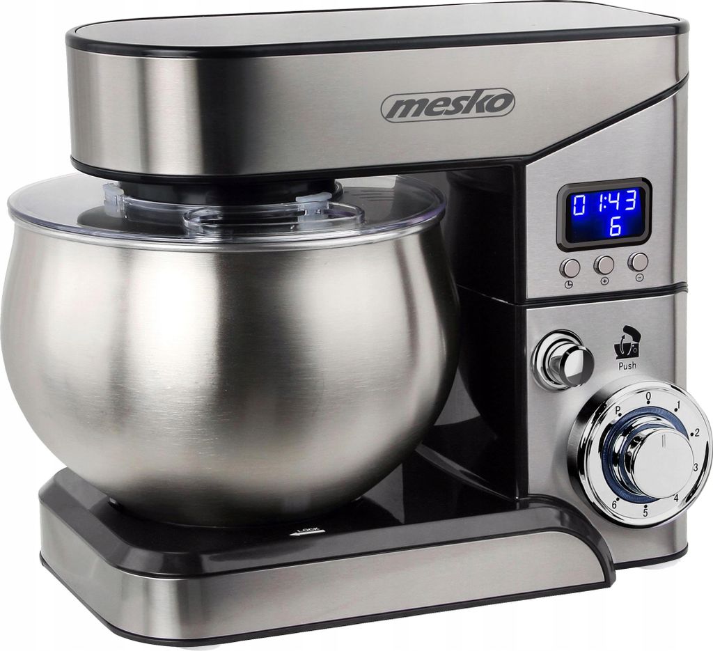 Planeten-Küchenmaschine 2000W Mit Lcd-Display 5L - Haken, Rührer, Quirl