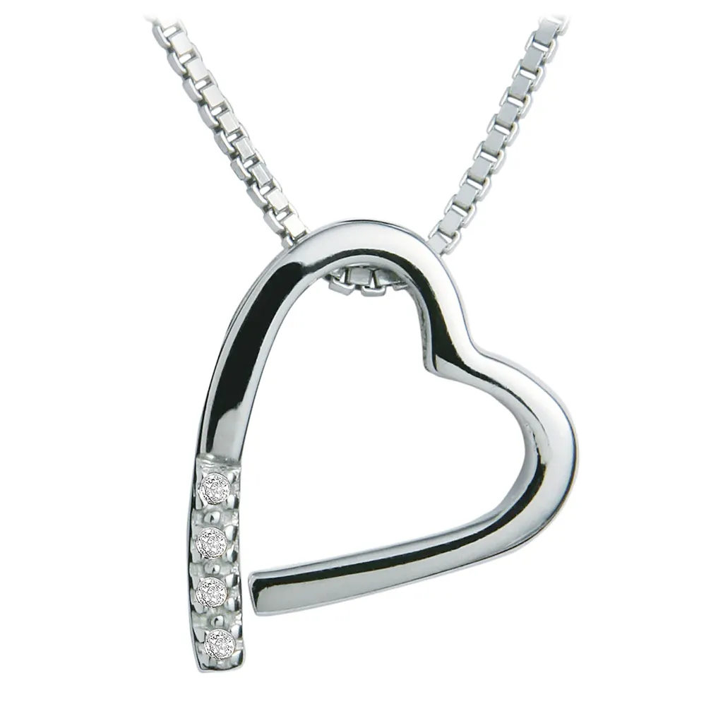 Collana Donna Hot Diamonds DP100: Cuore Argento 925 e Punti Luce