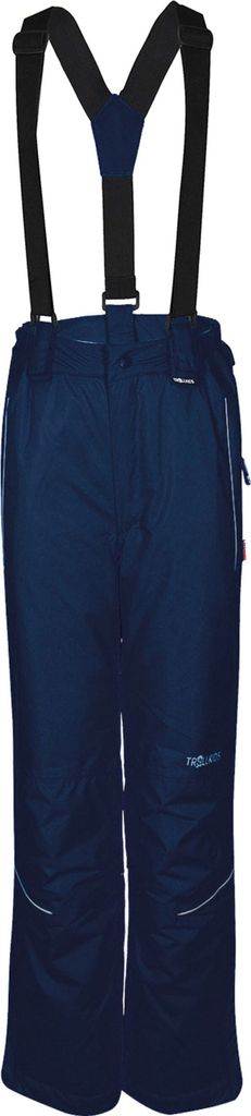 TROLLKIDS Holmenkollen Kinder Skihose Slim Fit mit abnehmbaren Trägern blau 140