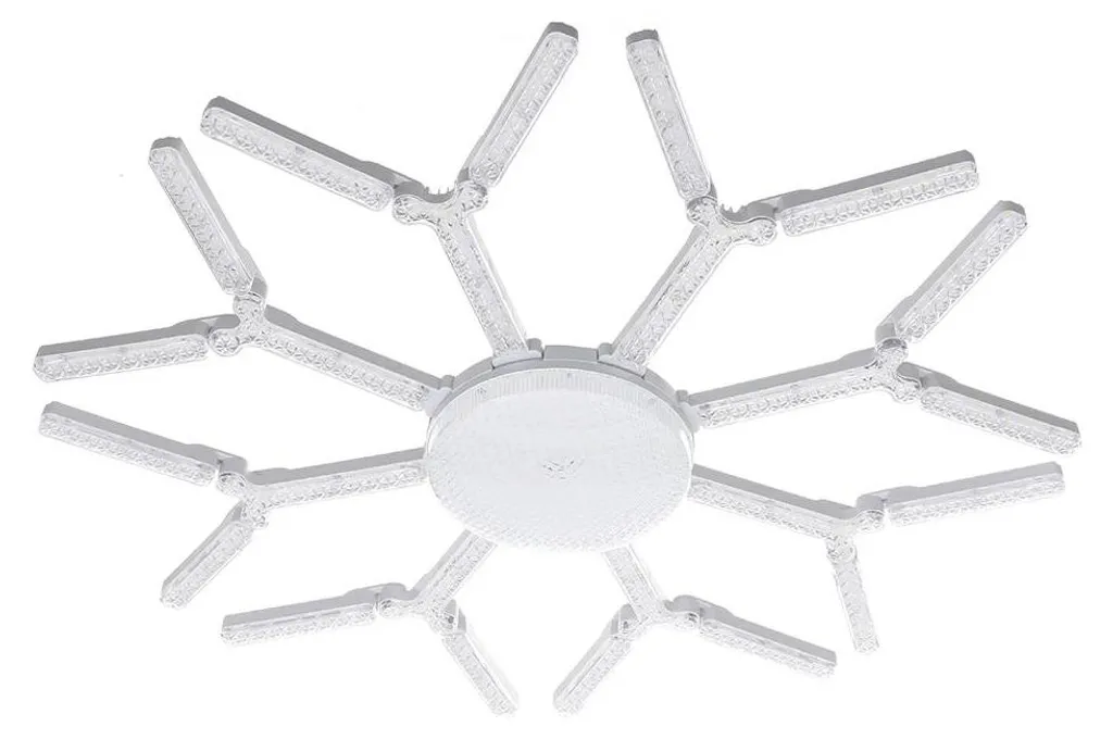 Lustre Cristal Pliable pour Petit Espace - Suspension 8+1 Lames 2G11 220V