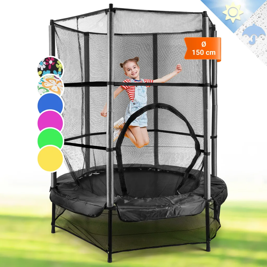 Trampoline d'Intérieur et Extérieur 140cm pour Jeu de Jardin Enfants