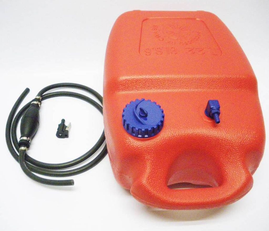 Benzintank 12 Liter Kraftstofftank Pumpball, Außenborder Anschluss Johnson Evinrude Kraftstoffstecker