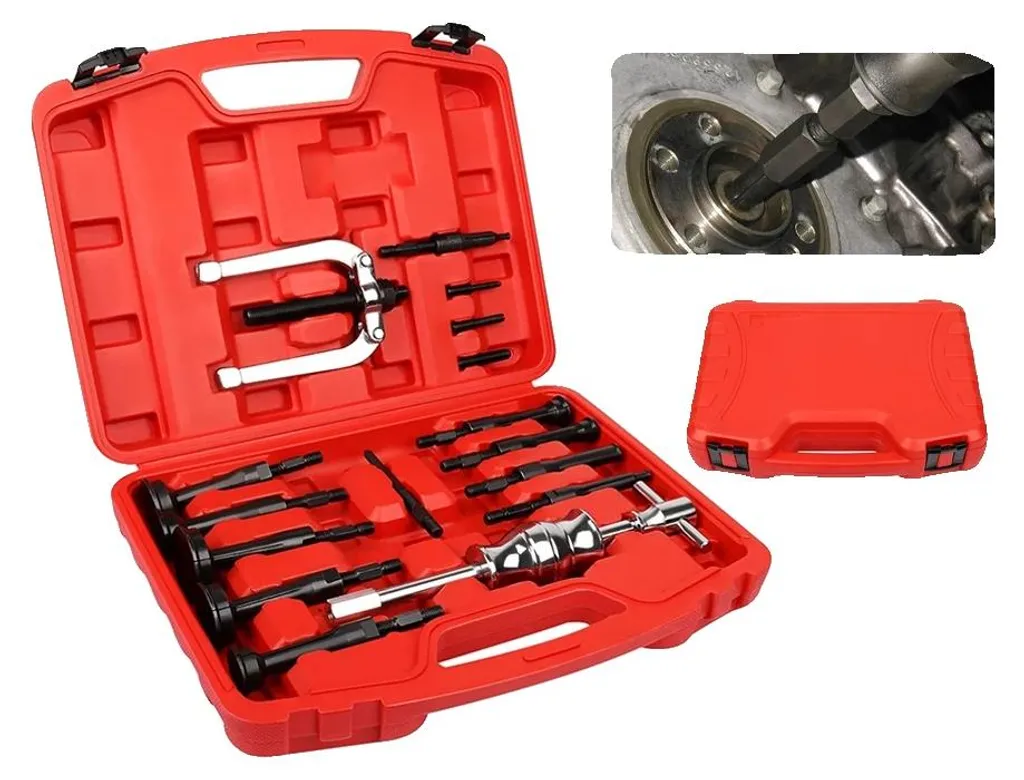Kit estrattore bilancieri armonico, acciaio di alta qualità, 30 x 22 x 6 cm, 1,7 kg, compatibile con diverse marche di veicoli, include barra di serraggio a 3 ganasce