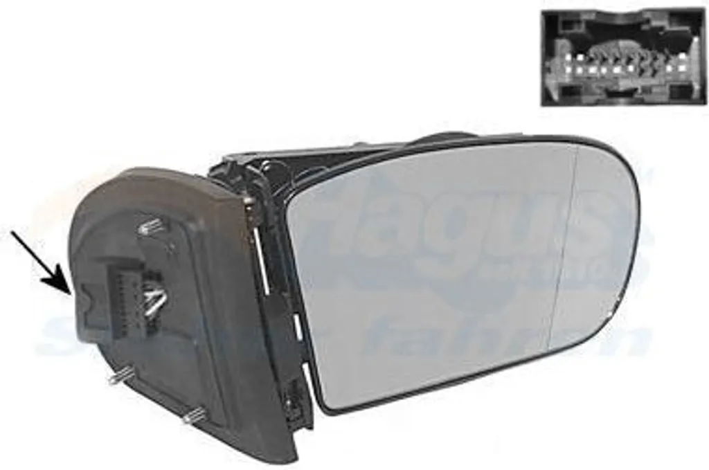 Réparer rétroviseur droit Mercedes W203 miroir chauffant VAN WEZEL 3032828