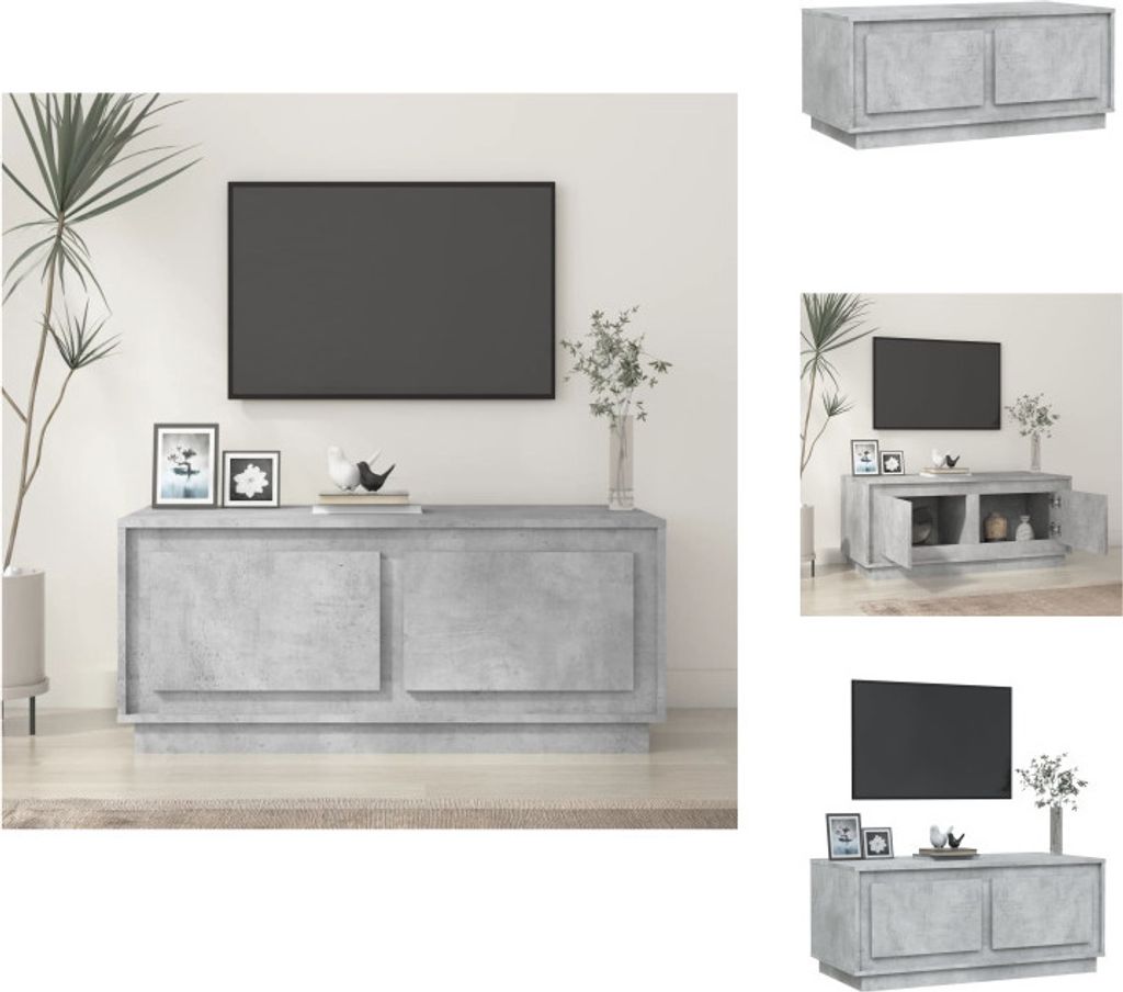 vidaXL Couchtisch Betongrau 102x50x44 cm Holzwerkstoff - Couchtische