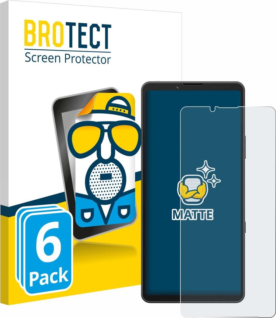 6x BROTECT Schutzfolie für Sony Xperia 10 VII (case-friendly) Displayschutz Displayschutzfolie Folie Matt Entspiegelungsfolie