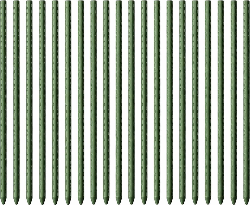 Toboli 20 tuteurs verts 90 cm Ø 11 mm Tuteurs en métal et Image du produit 