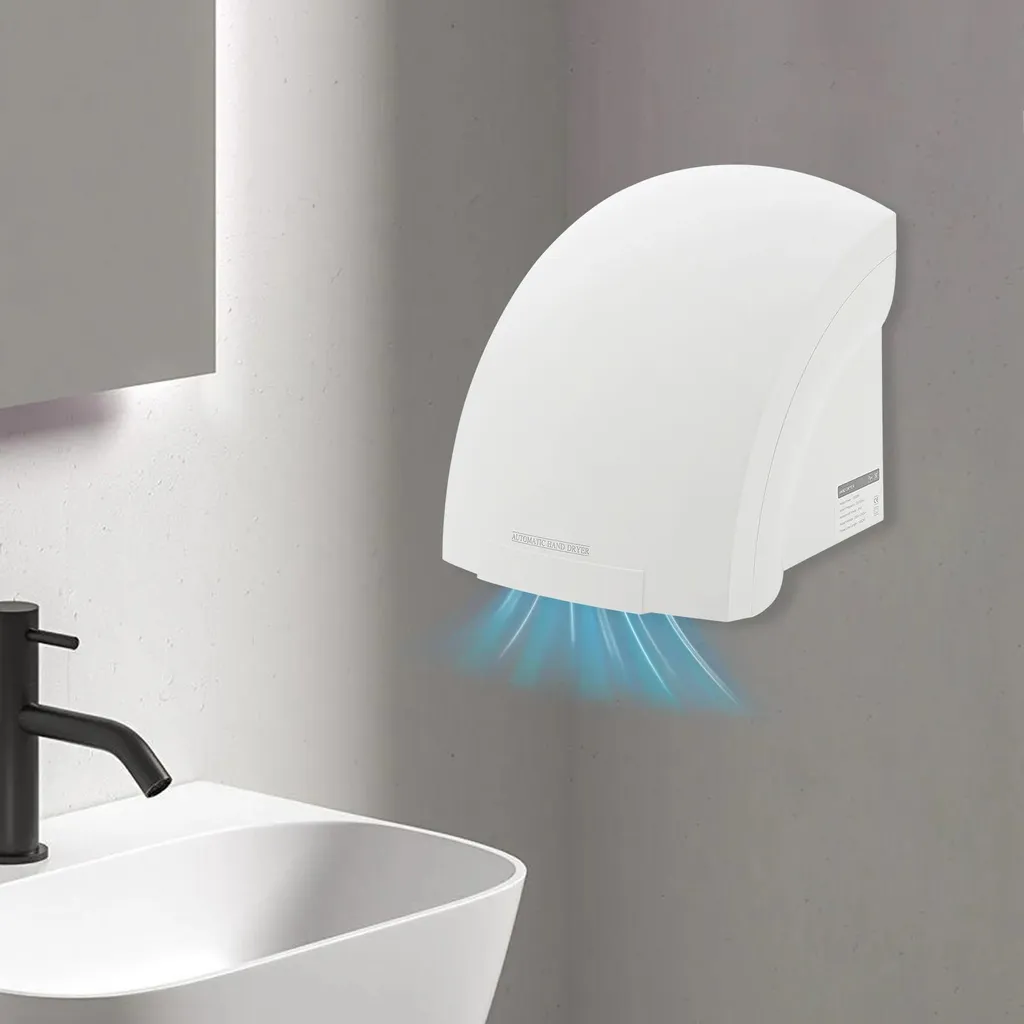 Sèche-mains automatique mural professionnel blanc pour petits espaces