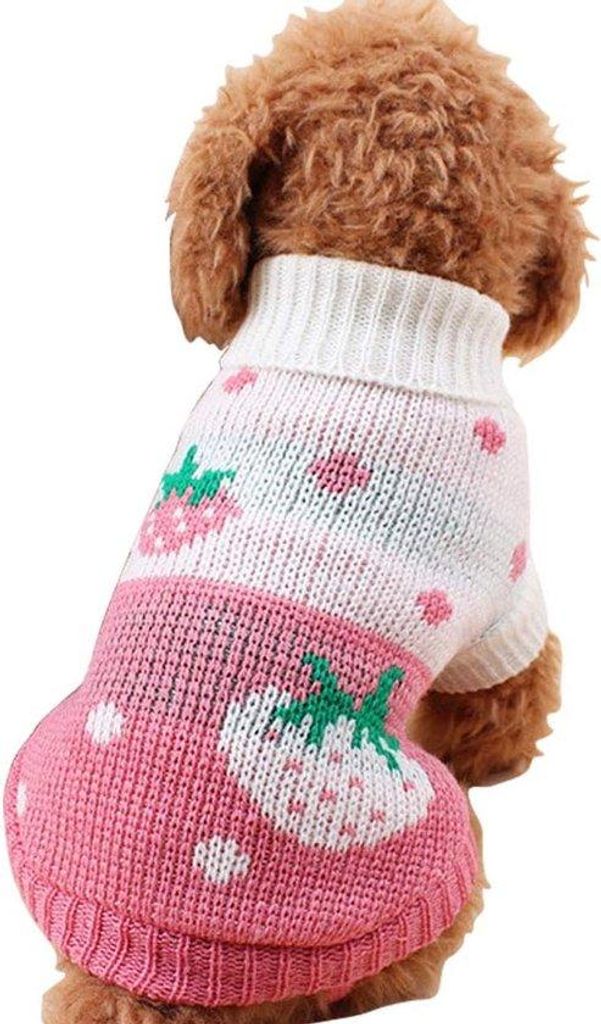 Hundemantel aus rotem Fleece, Größe L