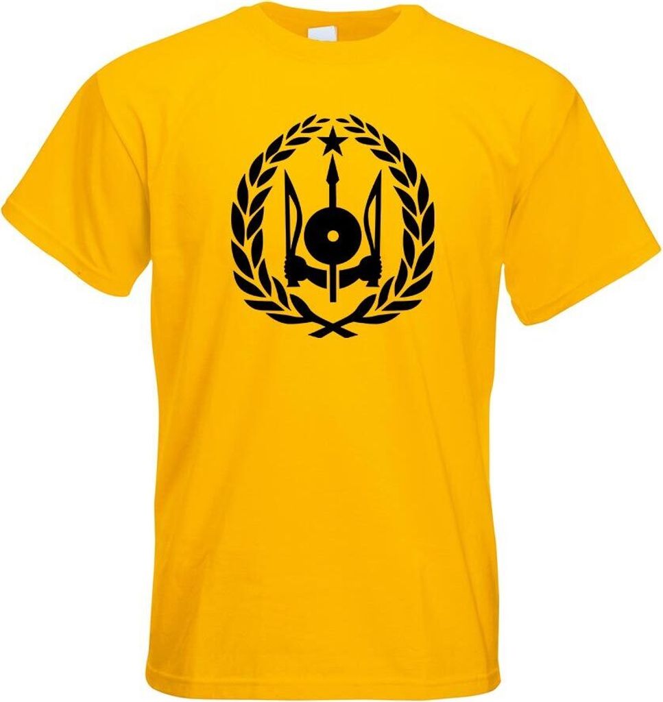Kiwistar - T-Shirt - gelb - Dschibuti Wappen Motiv Bedruckt Funshirt Design Print - mit Motiv Bedruckt - Funshirt Design - Sport - Freizeit - Herre...