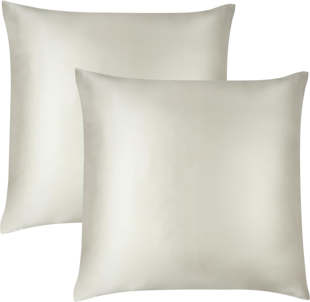 Aspero 2x Seiden Kissenbezüge 80x80 cm Produktbild 