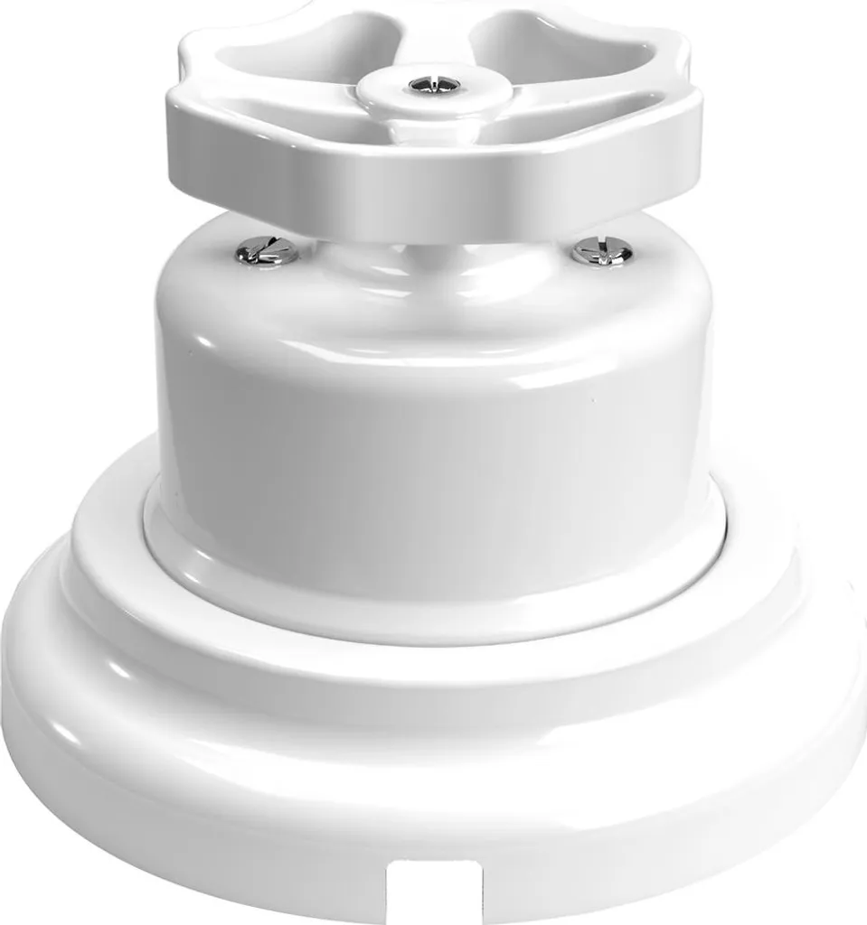 Kit interrupteur va-et-vient Creative-Cables en porcelaine blanche